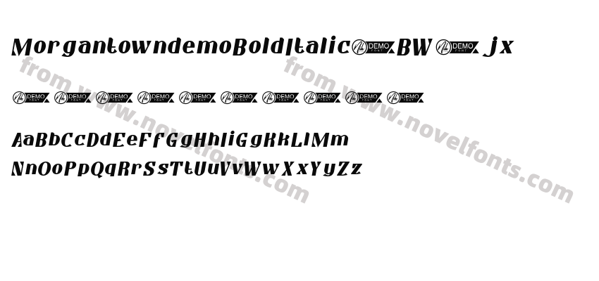 MorgantowndemoBoldItalic-BW2jxPreview