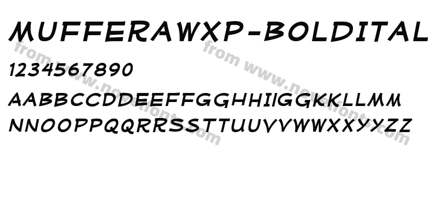 MufferawXp-BoldItalicPreview