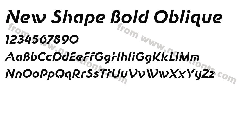 New Shape Bold ObliquePreview