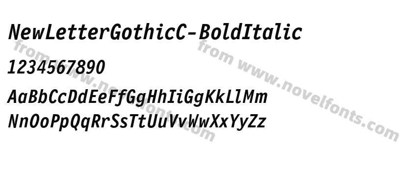 NewLetterGothicC-BoldItalicPreview