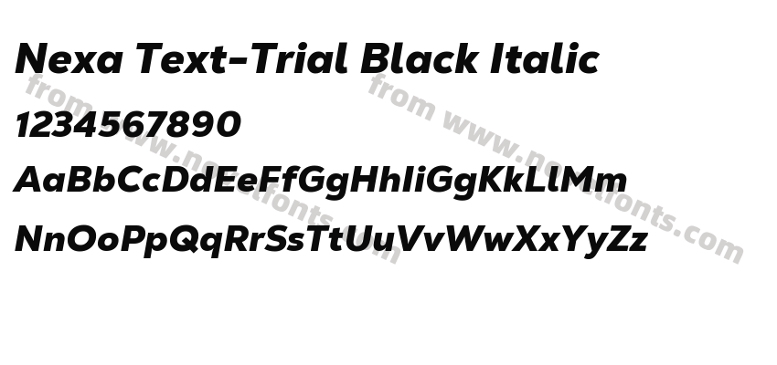 Nexa Text-Trial Black ItalicPreview