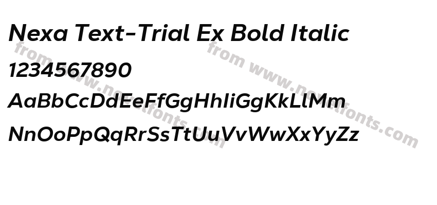 Nexa Text-Trial Ex Bold ItalicPreview