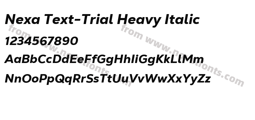 Nexa Text-Trial Heavy ItalicPreview