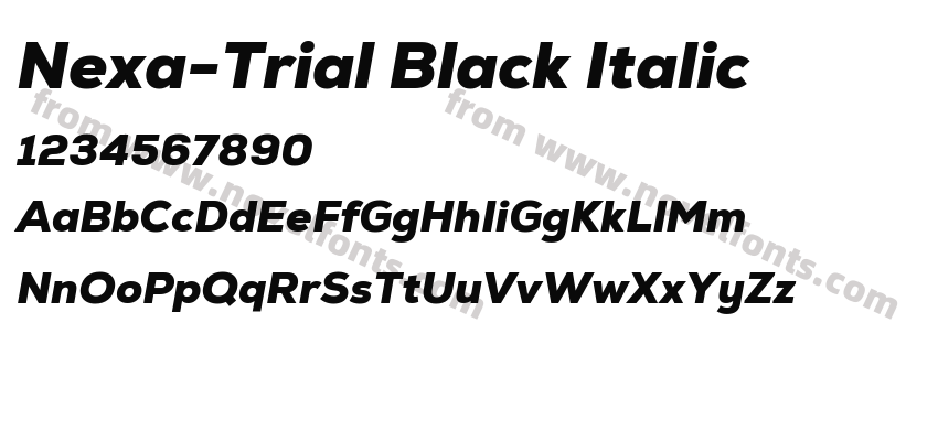 Nexa-Trial Black ItalicPreview