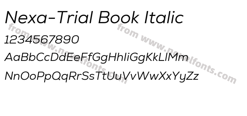 Nexa-Trial Book ItalicPreview