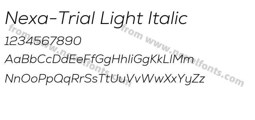 Nexa-Trial Light ItalicPreview