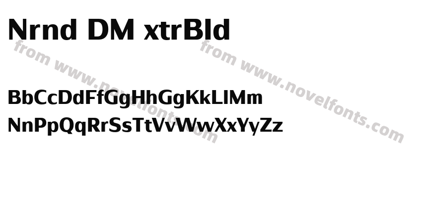 Nirand DEMO ExtraBoldPreview