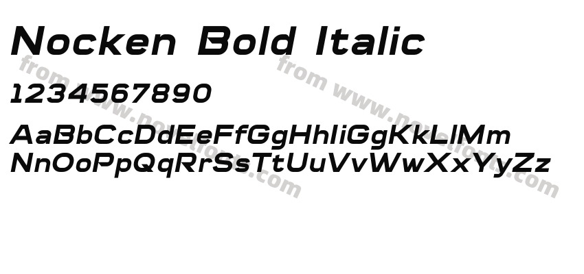 Nocken Bold ItalicPreview