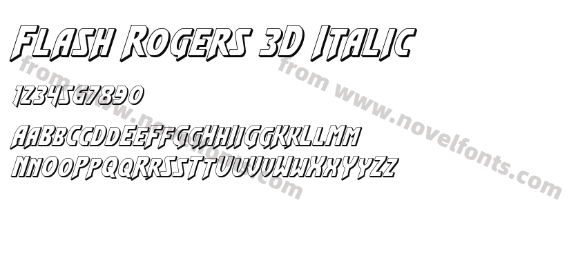 Flash Rogers 3D ItalicPreview