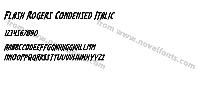 Flash Rogers Condensed ItalicPreview