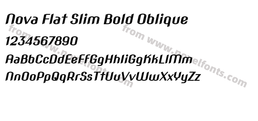 Nova Flat Slim Bold ObliquePreview