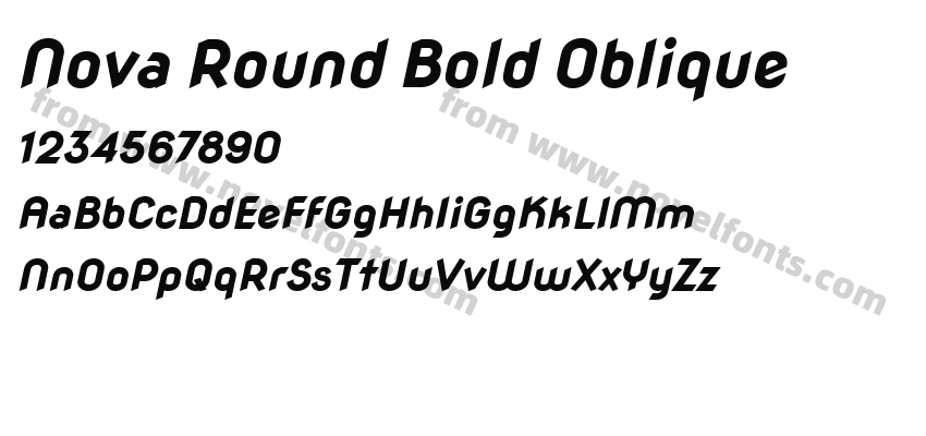 Nova Round Bold ObliquePreview