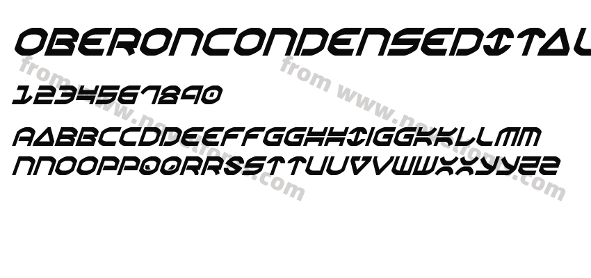 OberonCondensedItalicPreview