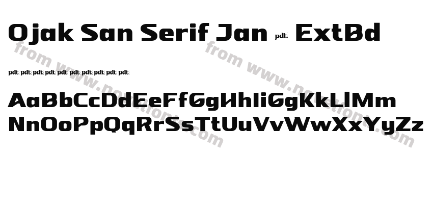 Ojak San Serif Jan 5 ExtBdPreview