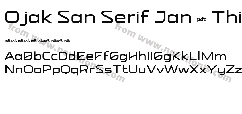 Ojak San Serif Jan 5 ThinPreview