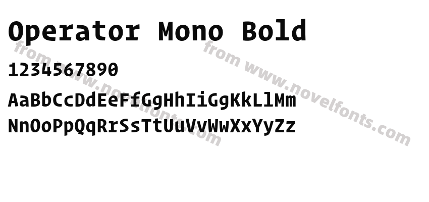 Operator Mono BoldPreview