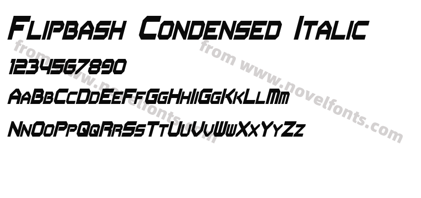 Flipbash Condensed ItalicPreview