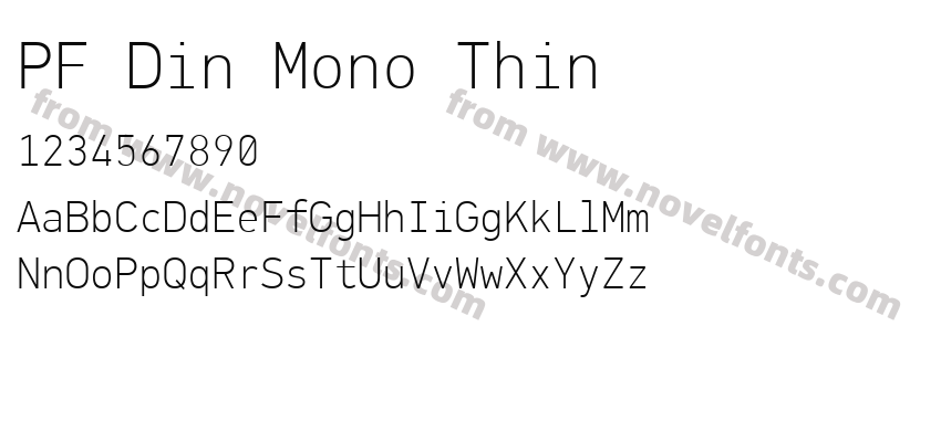 PF Din Mono ThinPreview