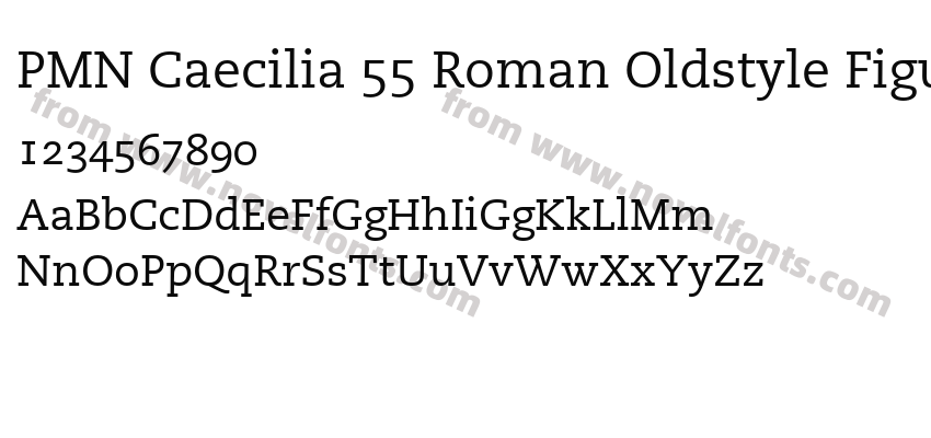 PMN Caecilia 55 Roman Oldstyle FiguresPreview