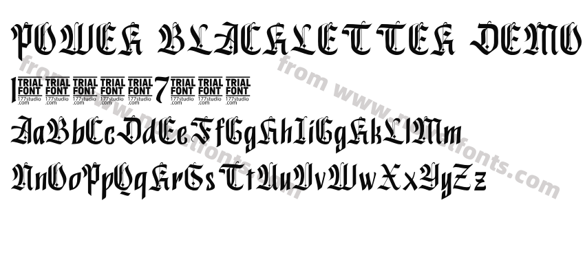 POWER BLACKLETTER DEMO RegularPreview