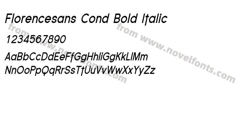 Florencesans Cond Bold ItalicPreview