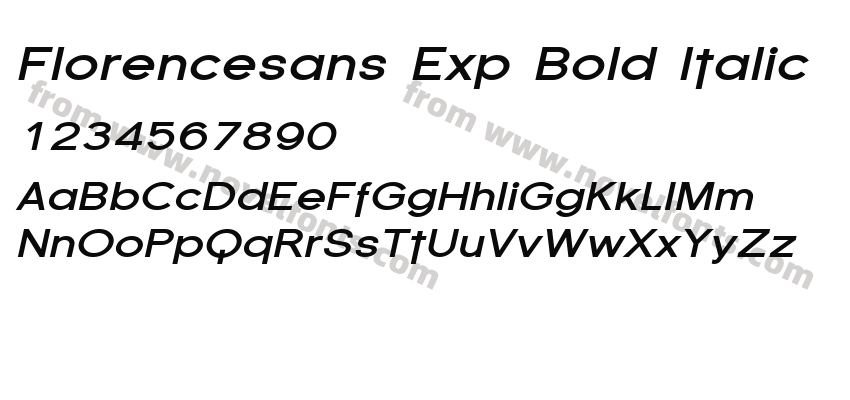 Florencesans Exp Bold ItalicPreview