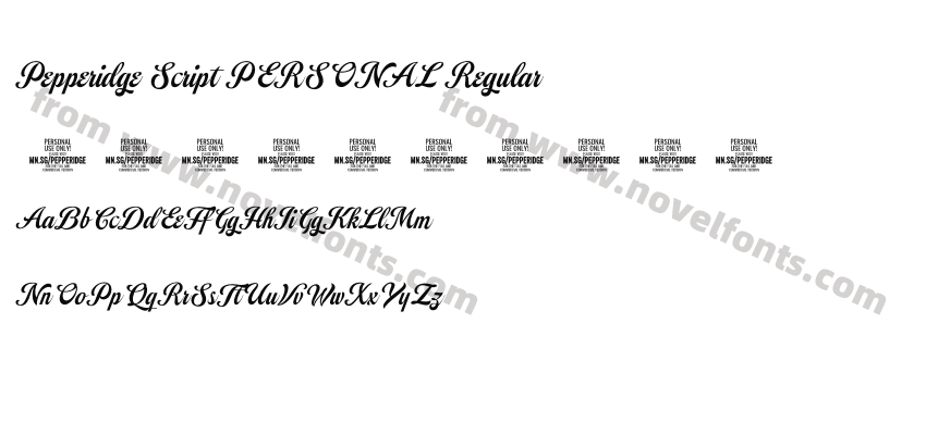 Pepperidge Script PERSONAL RegularPreview
