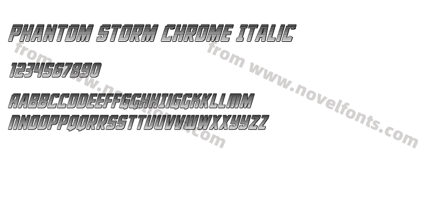 Phantom Storm Chrome ItalicPreview