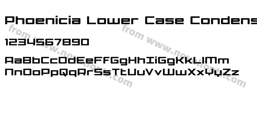 Phoenicia Lower Case CondensedPreview