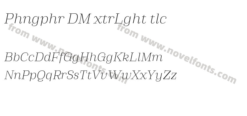 Phongphrai DEMO ExtraLight ItalicPreview