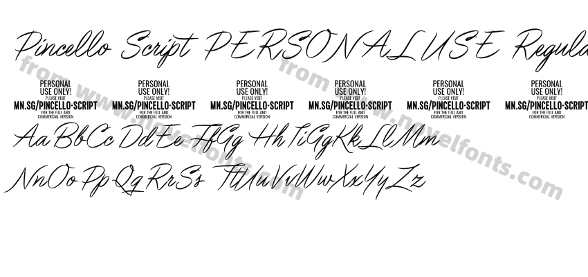 Pincello Script PERSONAL USE RegularPreview