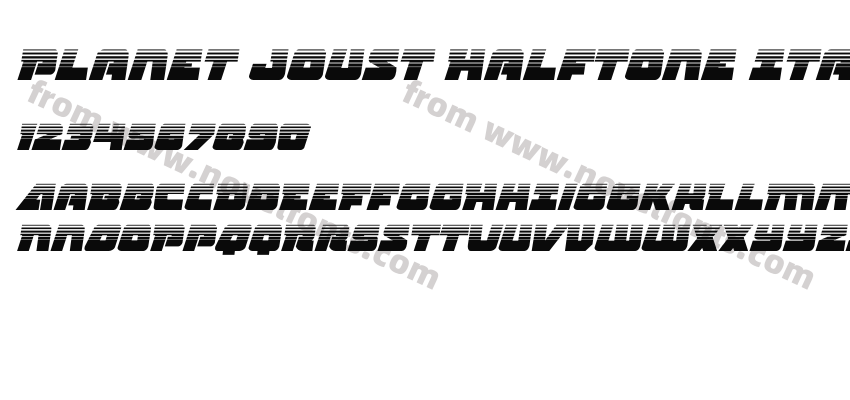 Planet Joust Halftone ItalicPreview