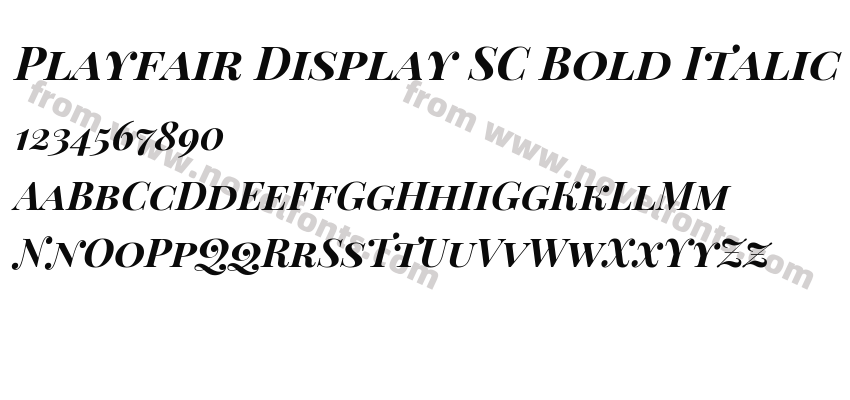 Playfair Display SC Bold ItalicPreview