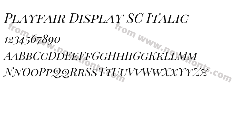 Playfair Display SC ItalicPreview