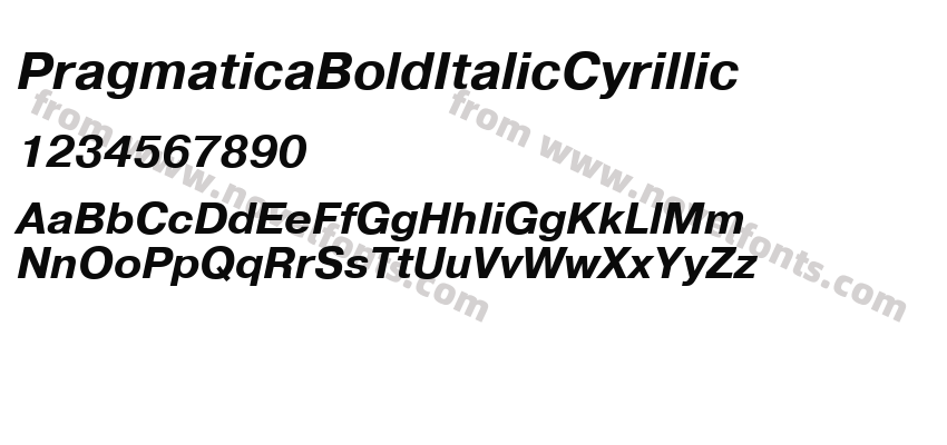 PragmaticaBoldItalicCyrillicPreview