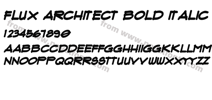 Flux Architect Bold ItalicPreview