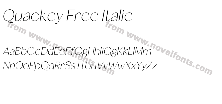 Quackey Free ItalicPreview