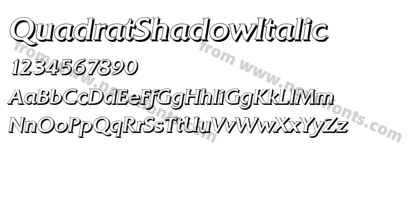 QuadratShadowItalicPreview