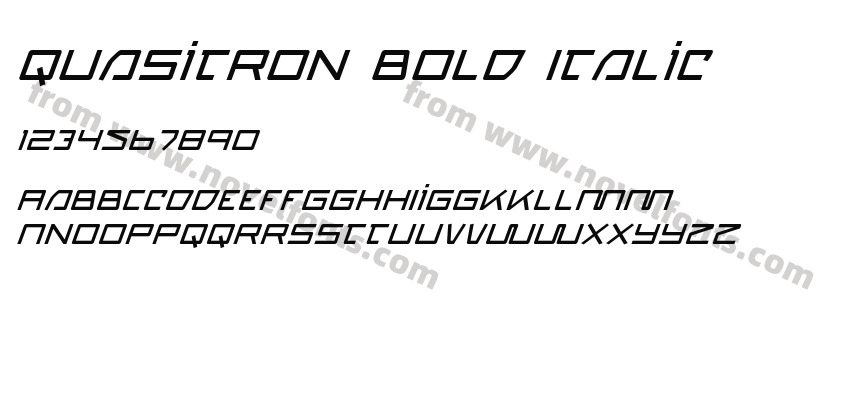 Quasitron Bold ItalicPreview