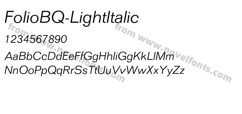FolioBQ-LightItalicPreview