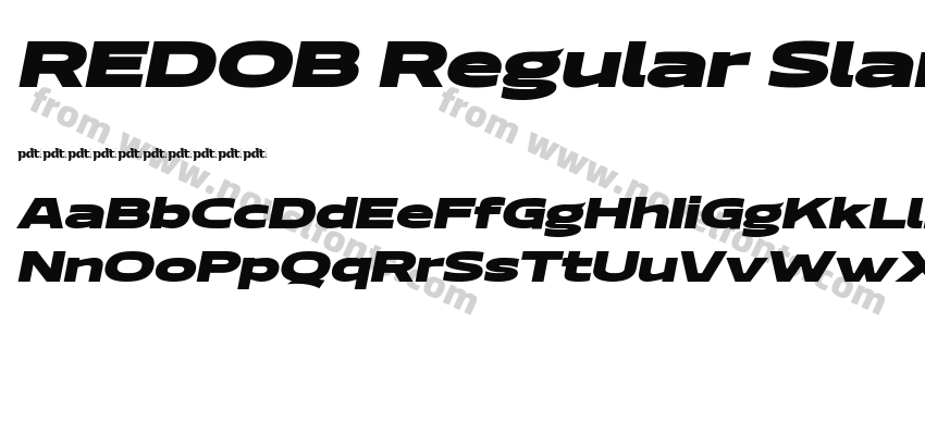 REDOB Regular SlantPreview