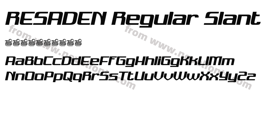 RESADEN Regular SlantPreview