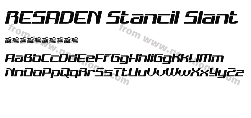 RESADEN Stancil SlantPreview