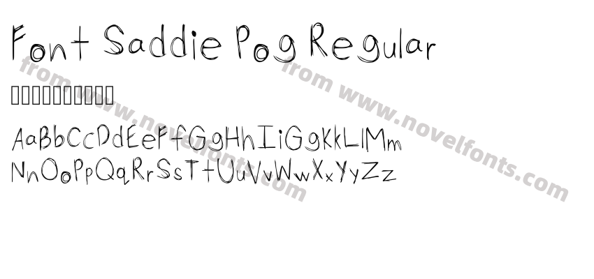 Font Saddie Pog RegularPreview