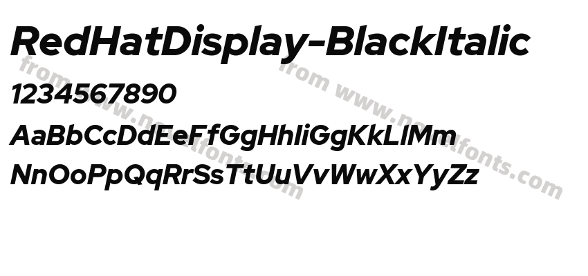 RedHatDisplay-BlackItalicPreview