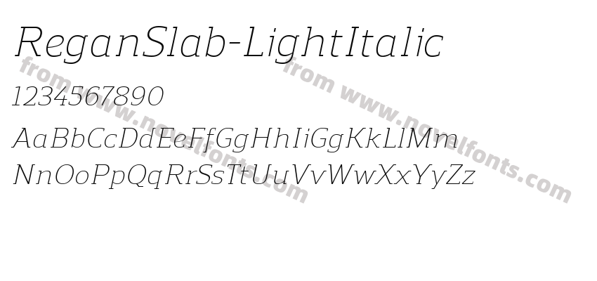 ReganSlab-LightItalicPreview