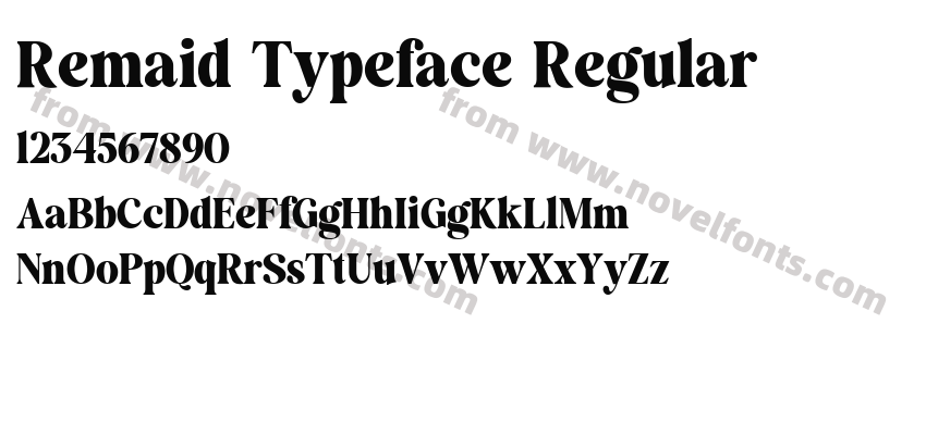 Remaid Typeface RegularPreview