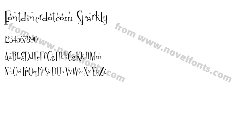 Fontdinerdotcom SparklyPreview