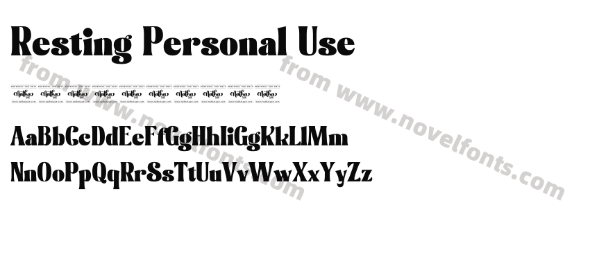 Resting Personal UsePreview