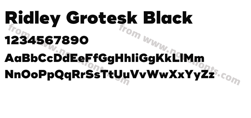 Ridley Grotesk BlackPreview